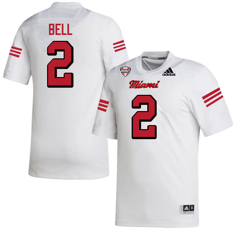 Miami University Redhawks #2 Devin Bell College Football Jerseys Stitched-White